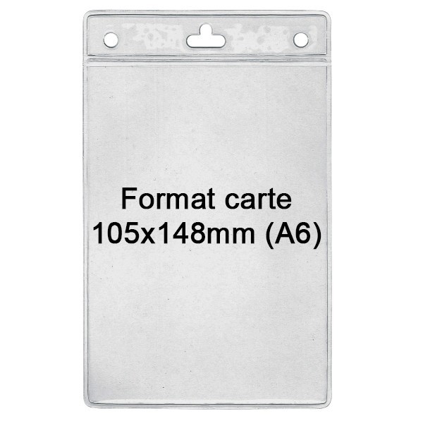 Porte badge souple événementiel A6 106 x 150 mm - BADGES ET CARTE P